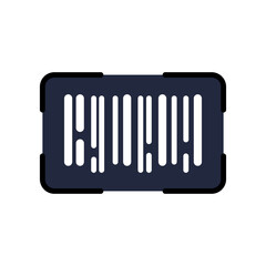 Barcode Shopping and E-commerce Flat Line Icon