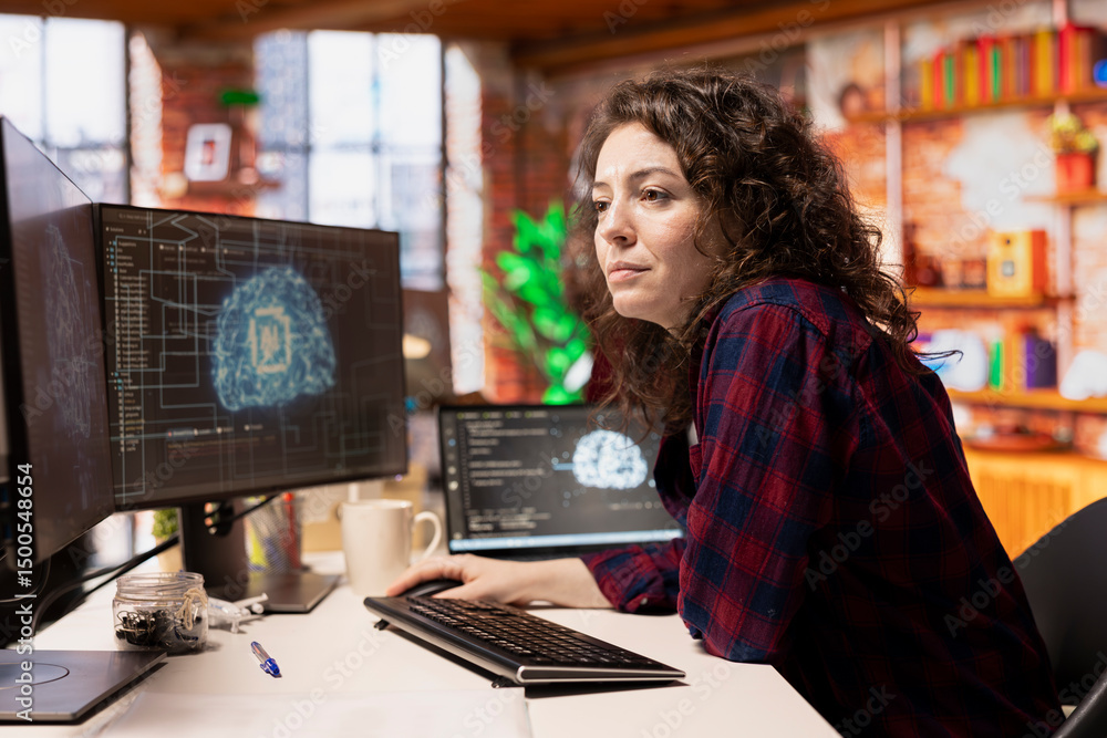 Poster system administrator working in ai tech agency providing custom software development services. it st