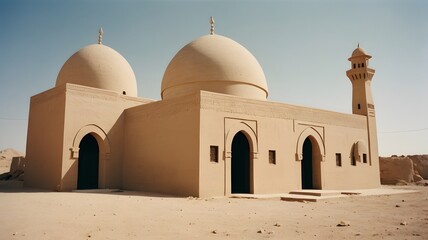 Potrait of the city masjid in the Egypt desert AI Generated Image
