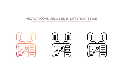 Defibrillator icon design with white background stock illustration