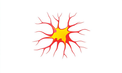 red paint splashes on white background