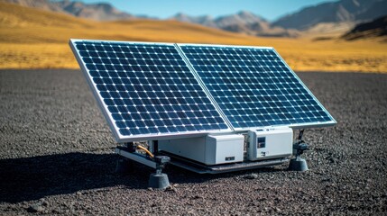 Portable Solar Powered Battery Station for Outdoor Energy Solutions in Remote Locations