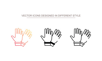 Medical Gloves icon design with white background stock illustration