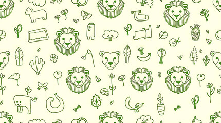 Lion Animal Nature Pattern