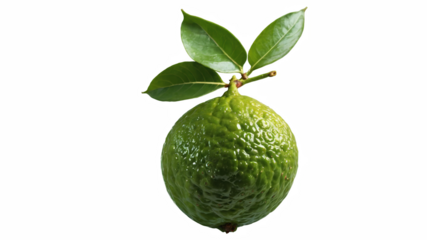 Close-up of a fresh bergamot lime.