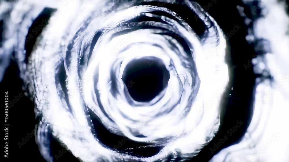 Aufkleber futuristic seamless loop of a swirling white vortex with glossy liquid texture and soft lighting, id