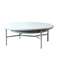 A sleek, modern round coffee table perfect for contemporary living spaces. isolated on a white background.
