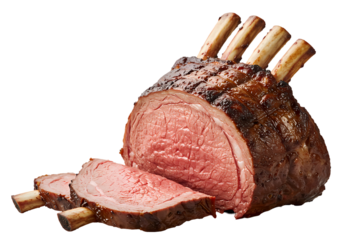 Delicious Roasted Prime Rib Roast Recipe  Cooking Guide isolated on transparent background