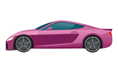 Fototapeta premium dynamic pink sports car illustration