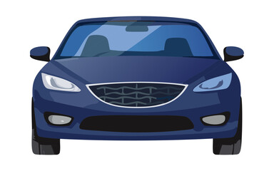 dark blue modern car dynamic illustration
