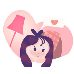 girl with heart, february 