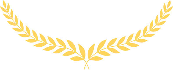 Golden Laurel Wreath Icon for Awards and Achievements