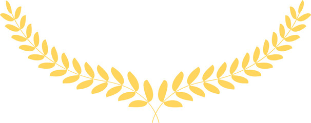 Golden Laurel Wreath Icon for Awards and Achievements