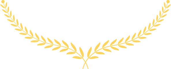 Golden Laurel Wreath Icon for Awards and Achievements
