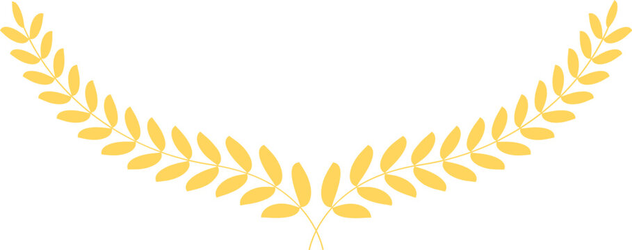 Golden Laurel Wreath Icon for Awards and Achievements