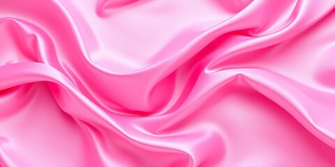 Fototapeta premium Fluid pink silk fabric swirling in dynamic motion, delicate, energy