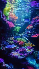 Colorful underwater coral reef