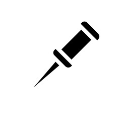 push pin glyph icon