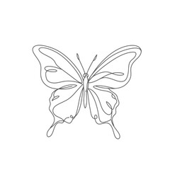 Butterfly Continuous Line Art: Minimalist Insect Design