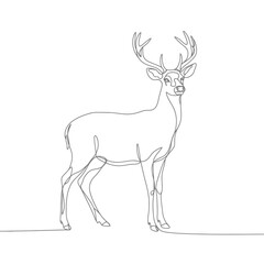 Elegant Deer: Single Line Art for Minimalist Design