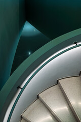 Modern Interior with Curved Staircase