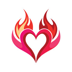 Fiery Heart A Symbol of Passion and Love
