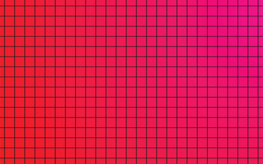 Pink Blue Gradient Grid Background, Digital Blueprint Style with Black Lines and Center Glow, vector grid line background, video background	
