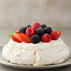 Berry Pavlova Recipe: Whipped Cream & Berries