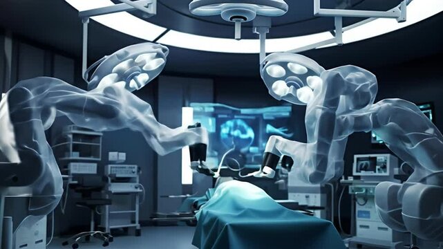 Robotic surgery procedure illustration