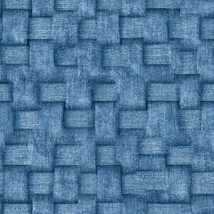 Seamless soft denim weave pattern in faded blue, realistic textile texture