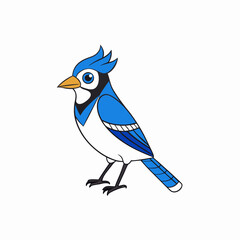 blue bird on a white background