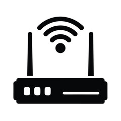 router with wifi symbol icon vector illustration