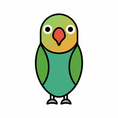 funny green parrot