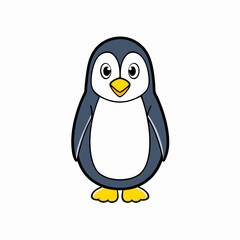 penguin, bird, cartoon, animal, cold, vector, illustration, ice, winter, funny, cute, snow, fun, black, character, nature, penguins, antarctica, wildlife, baby, art, animals, arctic, christmas, love