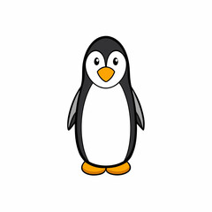 penguin cartoon isolated on white