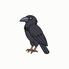 crow on a white background