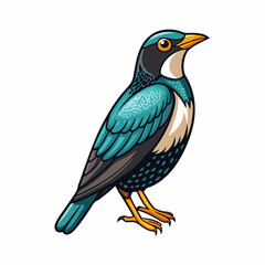 blue tit isolated on white background