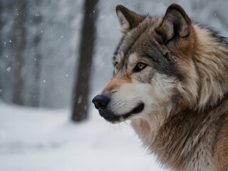 Obraz premium big wolf in the snow