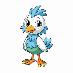 blue bird with a blank sign