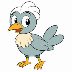 cartoon bird with a blank sign