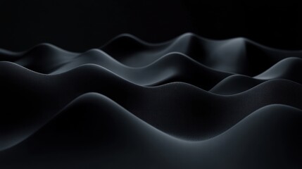 Obraz premium Abstract dark wave forms in three-dimensional space.