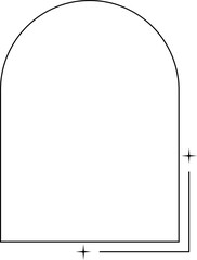 Minimalist Sparkle Monoline Shape