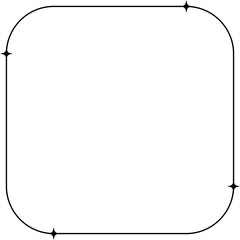 Minimalist Sparkle Monoline Shape