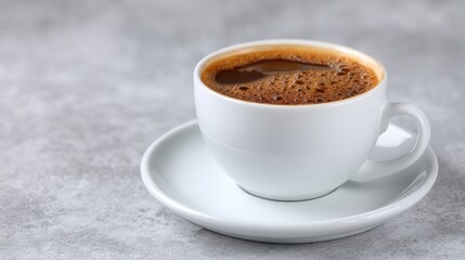 Fototapeta premium Aromatic Black Coffee in White Cup Studio Shot Drinks Beverage Caffeine