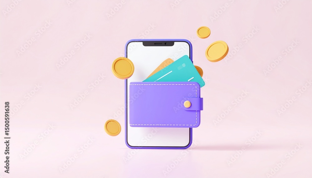 Poster an attractive wallet open with coins overflowing from it emphasizing the theme of personal finance a