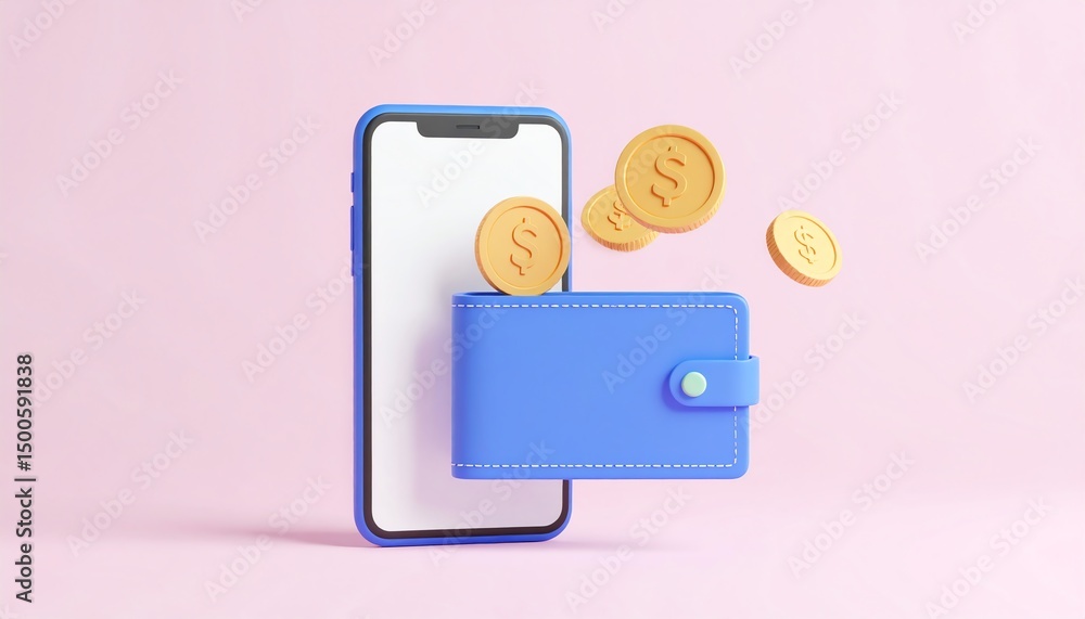 Poster a wallet with coins spilling out of it capturing the essence of personal finance management and savi
