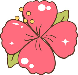Hibiscus Floral Illustration