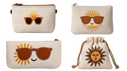 Eco-friendly sunglass pouch isolated