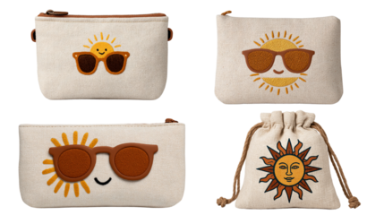 Eco-friendly sunglass pouch isolated