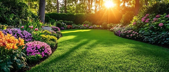 Sunset garden landscape design